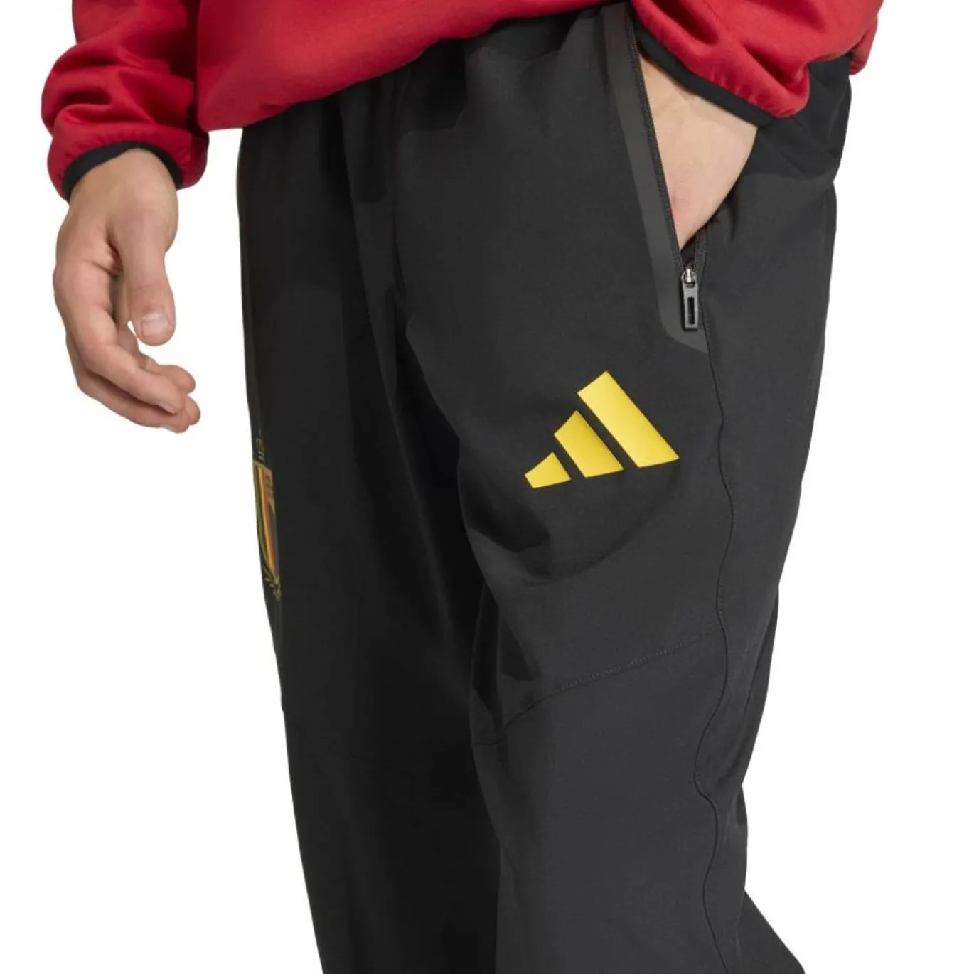 adidas België Tiro Travel Trainingsbroek 2026-2028 Zwart Geel
