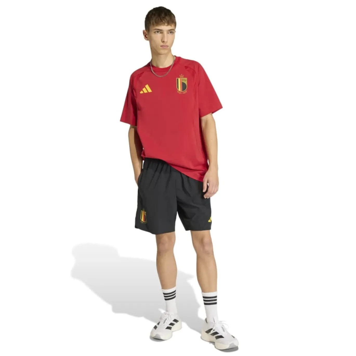 adidas België Tiro Travel T-Shirt 2026-2028 Rood Geel
