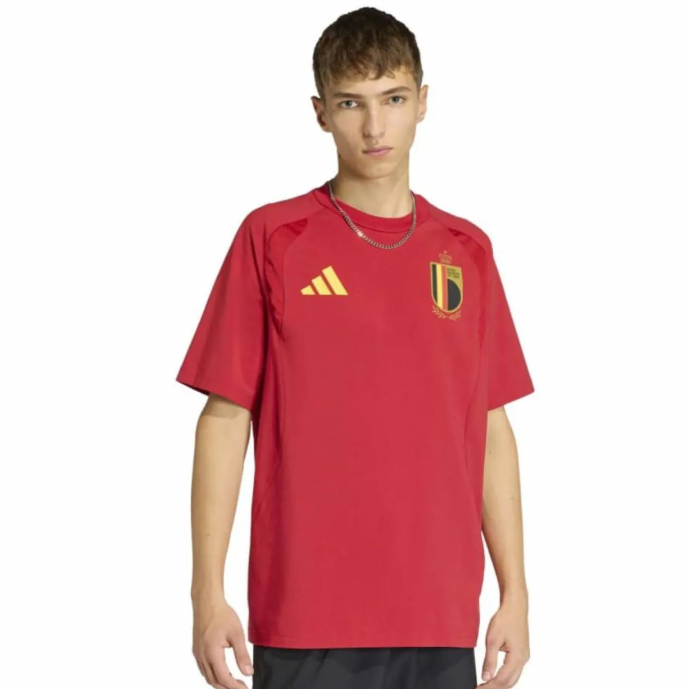 adidas België Tiro Travel T-Shirt 2026-2028 Rood Geel
