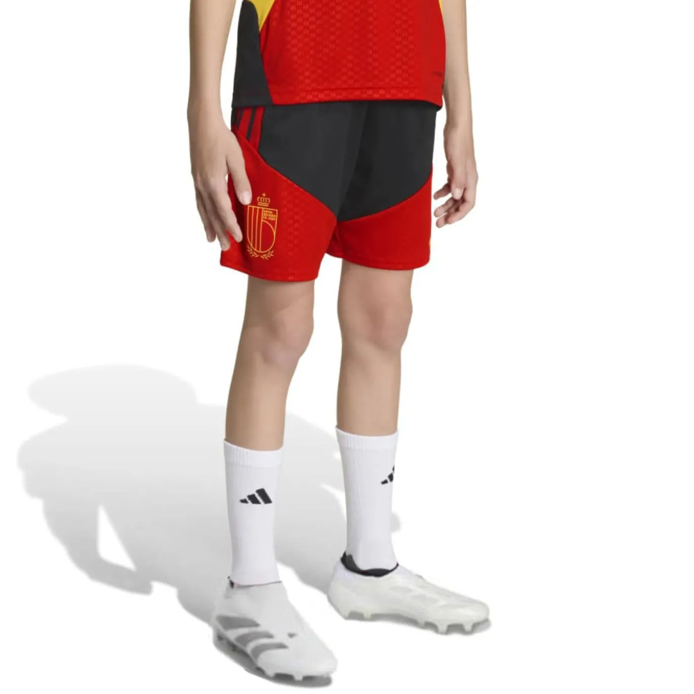 adidas België Trainingsbroekje 2026-2028 Kids Zwart Geel Rood