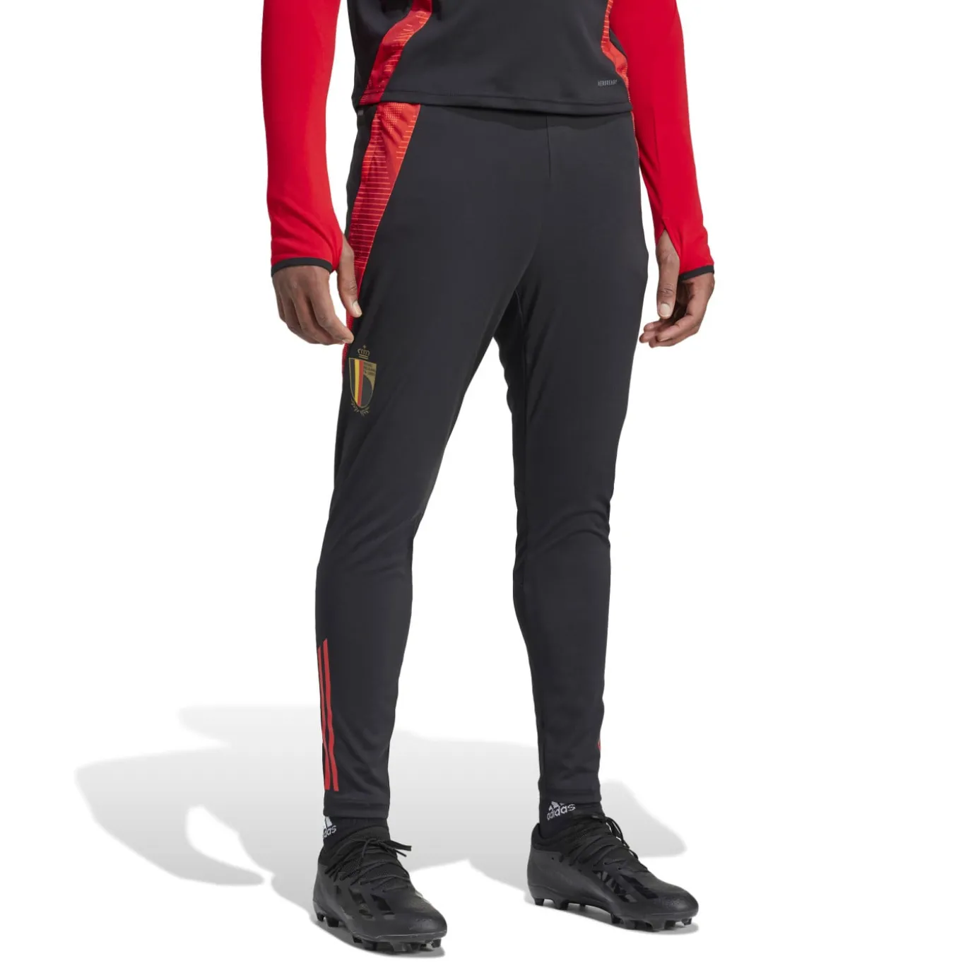 adidas België Trainingsbroek 2024-2026 Zwart Rood Goud