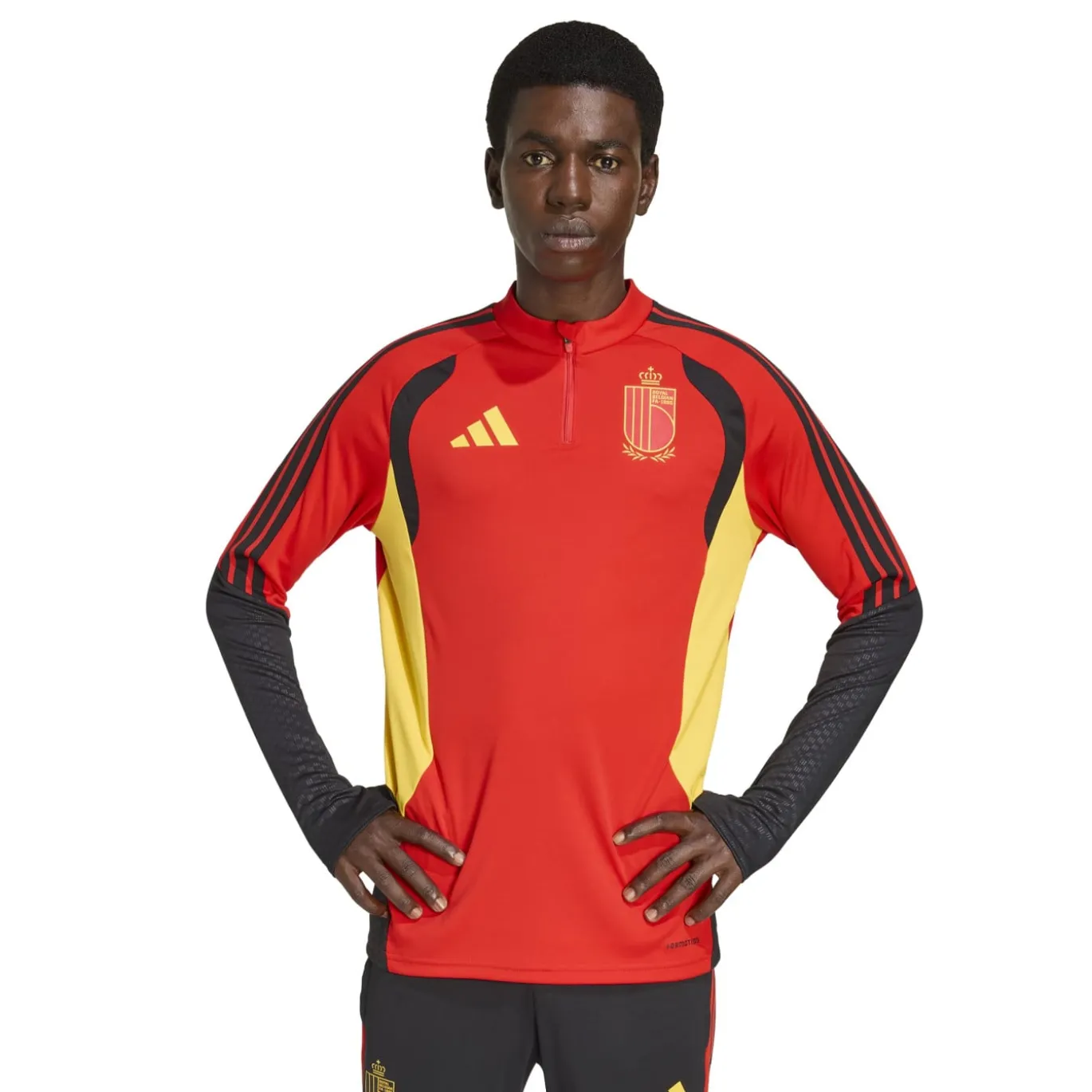 adidas België Trainingspak 1/4-Zip 2026-2028 Rood Zwart Geel