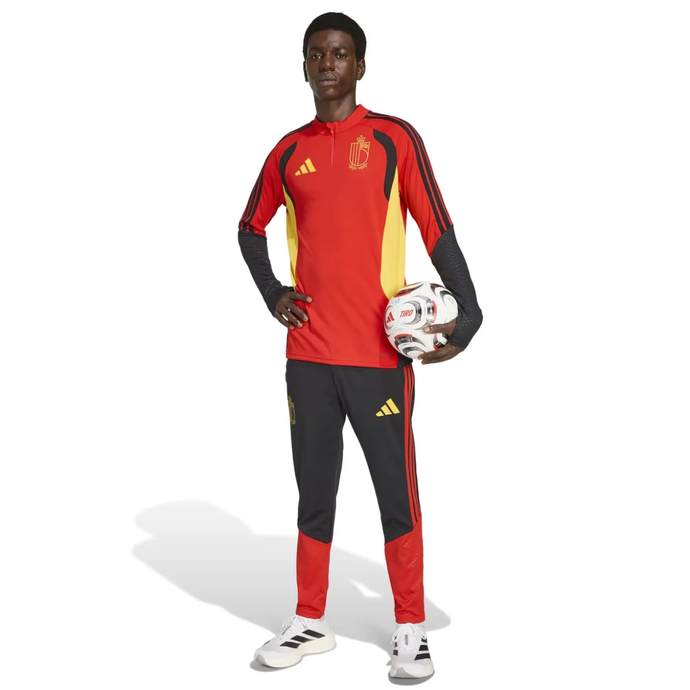 adidas België Trainingspak 1/4-Zip 2026-2028 Rood Zwart Geel