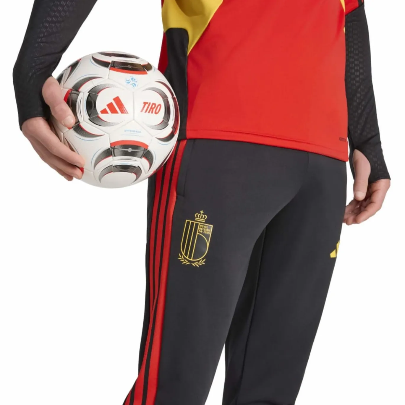 adidas België Trainingspak 1/4-Zip 2026-2028 Rood Zwart Geel