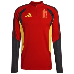 adidas België Trainingspak 1/4-Zip 2026-2028 Kids Rood Zwart Geel