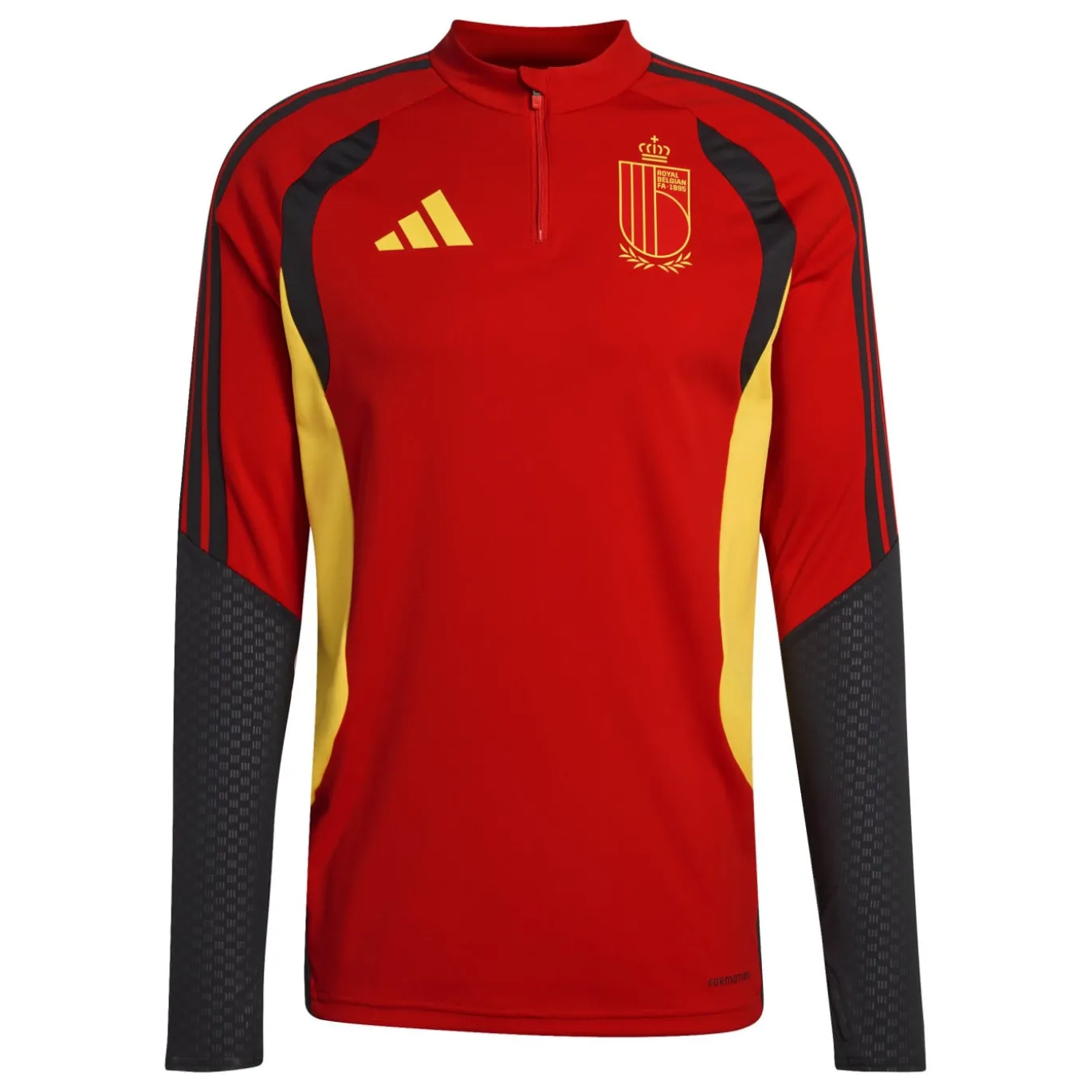 adidas België Trainingspak 1/4-Zip 2026-2028 Kids Rood Zwart Geel