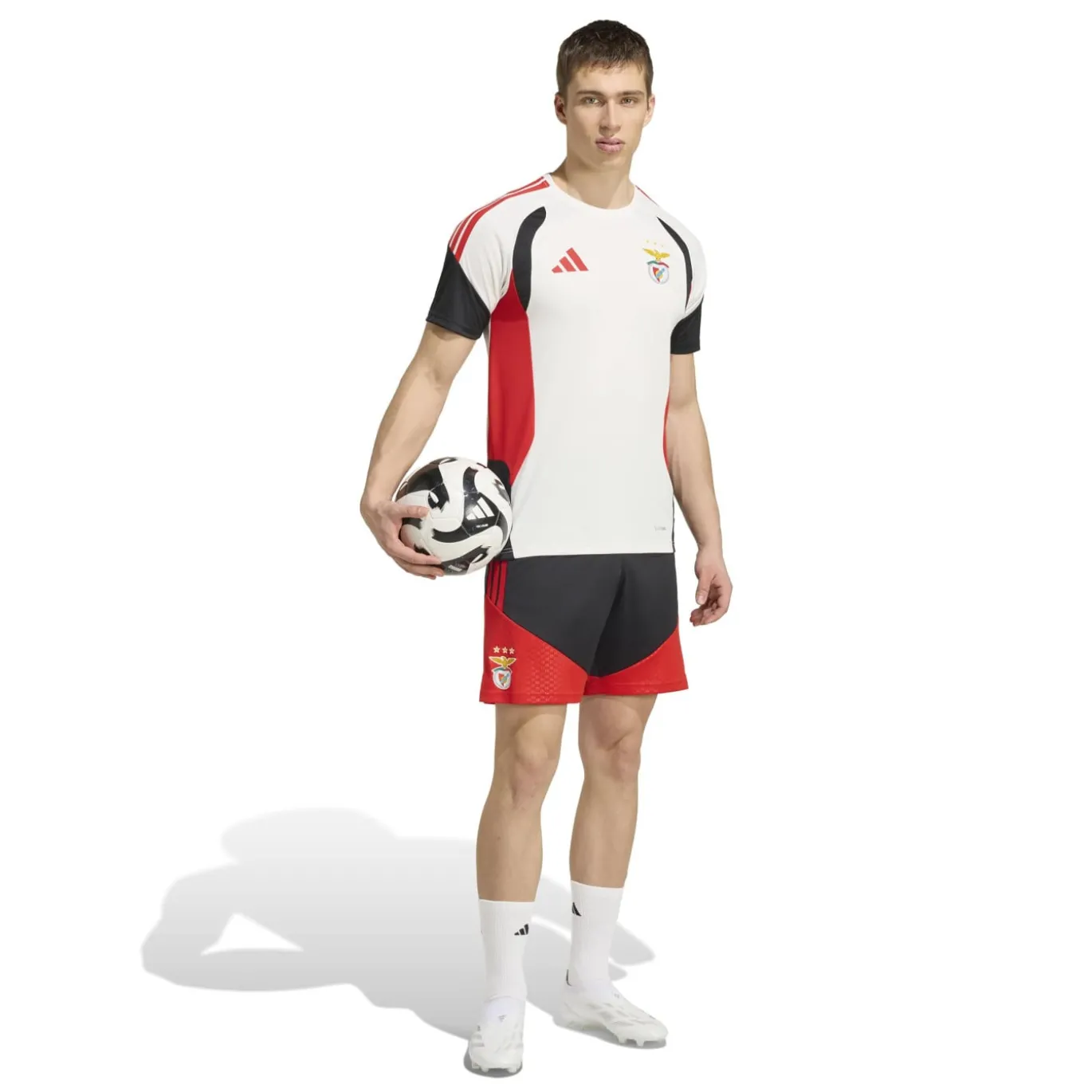adidas Benfica Trainingsbroekje 2026-2027 Zwart Rood Wit