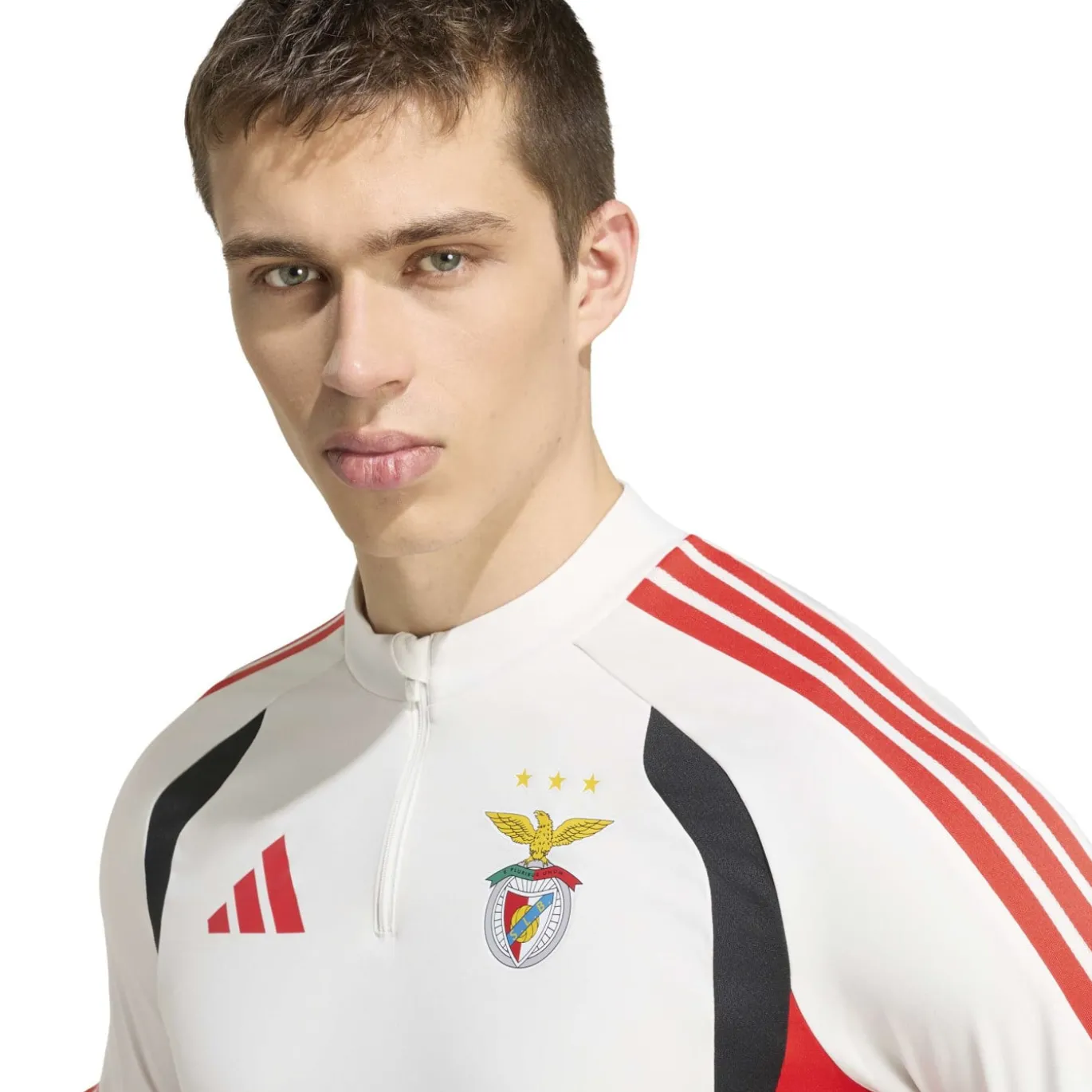 adidas Benfica Trainingstrui 1/4-Zip 2026-2027 Wit Zwart Rood