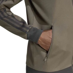 adidas Classic Trainingsjack Donkerbruin Donkergrijs