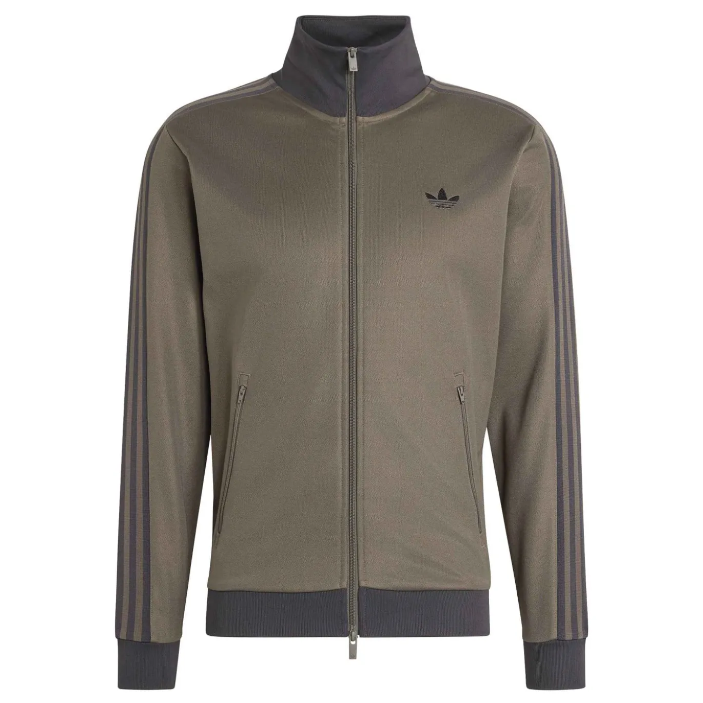 adidas Classic Trainingsjack Donkerbruin Donkergrijs