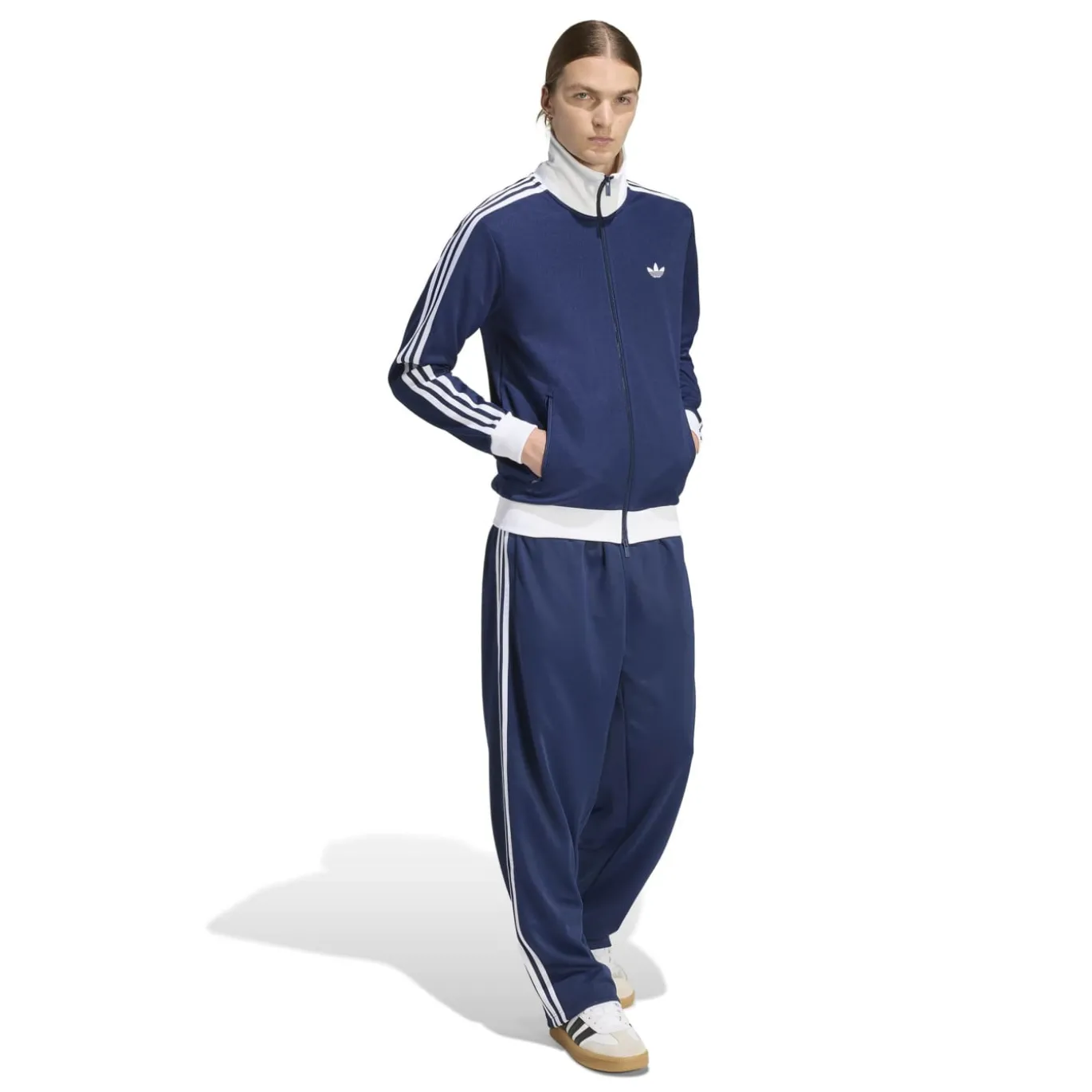 adidas Classic Trainingspak Full-Zip Donkerblauw Wit