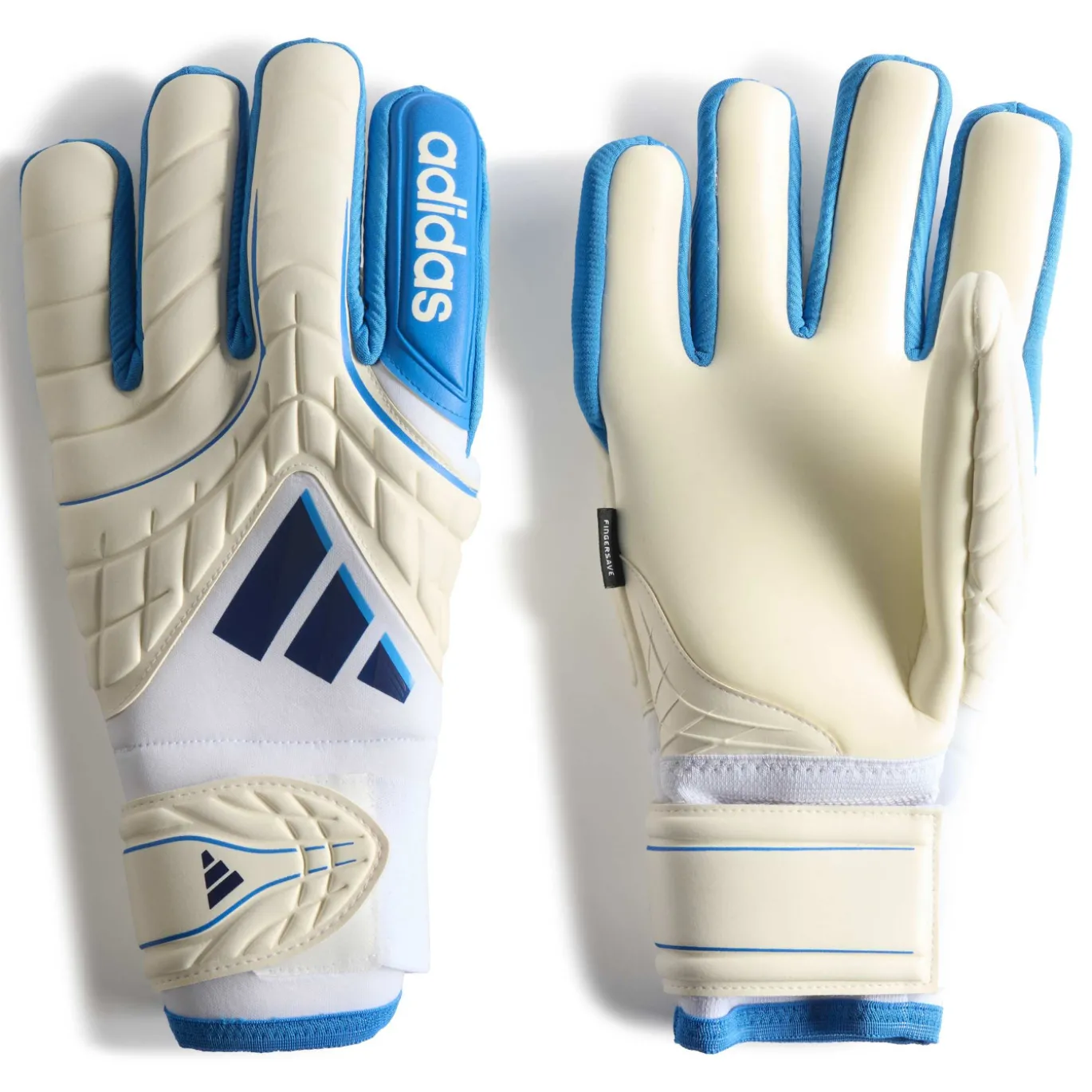adidas Copa Pro Fingersave Keepershandschoenen Wit Blauw Donkerblauw