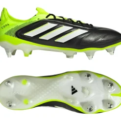 adidas Copa Pure III Elite IJzeren-Nop Voetbalschoenen (SG) Zwart Wit Neongeel