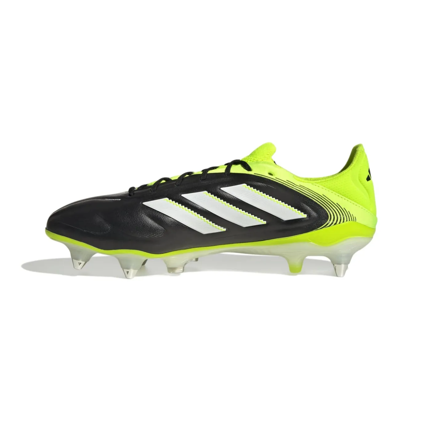 adidas Copa Pure III Elite IJzeren-Nop Voetbalschoenen (SG) Zwart Wit Neongeel