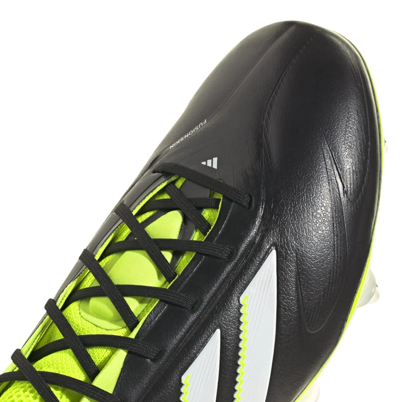 adidas Copa Pure III Elite IJzeren-Nop Voetbalschoenen (SG) Zwart Wit Neongeel