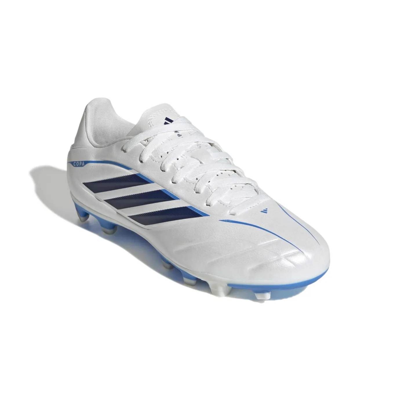 adidas Copa Pure IV Club Gras / Kunstgras Voetbalschoenen (MG) Kids Wit Blauw Donkerblauw