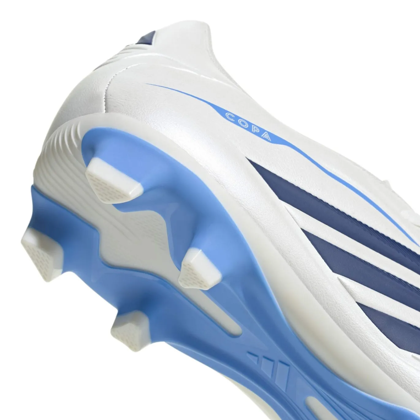 adidas Copa Pure IV Club Gras / Kunstgras Voetbalschoenen (MG) Wit Blauw Donkerblauw