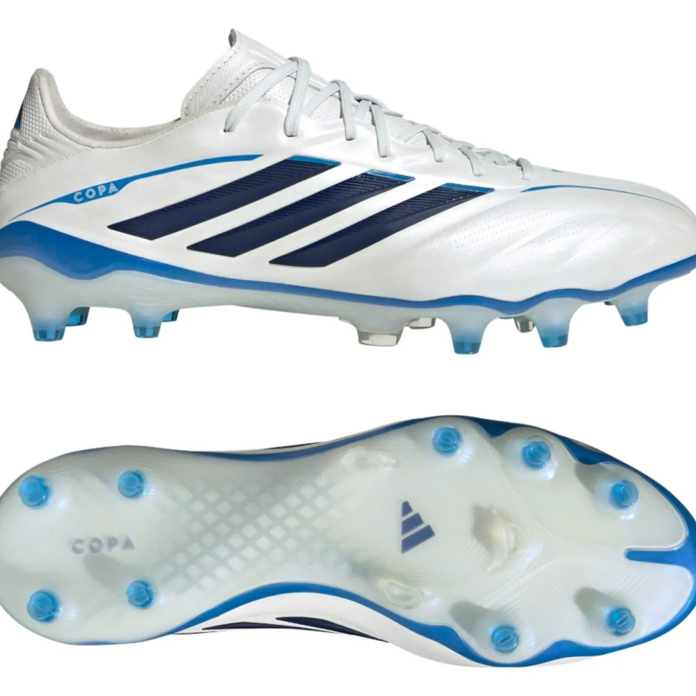 adidas Copa Pure IV Elite Gras Voetbalschoenen (FG) Wit Blauw Donkerblauw