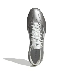 adidas Copa Pure IV Elite Gras Voetbalschoenen (FG) Zilver Wit Donkergrijs