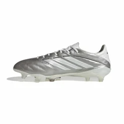 adidas Copa Pure IV Elite Gras Voetbalschoenen (FG) Zilver Wit Donkergrijs