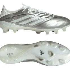 adidas Copa Pure IV Elite Gras Voetbalschoenen (FG) Zilver Wit Donkergrijs
