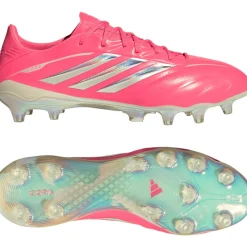 adidas Copa Pure IV Elite Gras Voetbalschoenen (FG) Felroze Zilver Wit