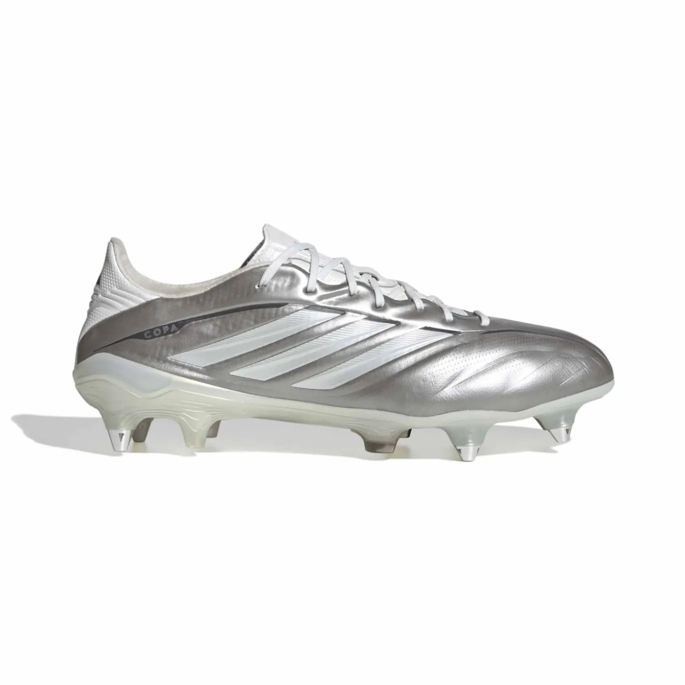 adidas Copa Pure IV Elite IJzeren-Nop Voetbalschoenen (SG) Zilver Wit Donkergrijs
