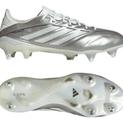 adidas Copa Pure IV Elite IJzeren-Nop Voetbalschoenen (SG) Zilver Wit Donkergrijs