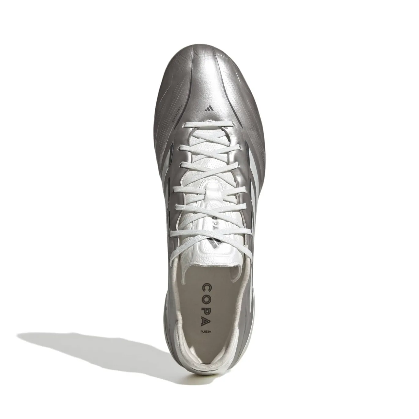 adidas Copa Pure IV Elite IJzeren-Nop Voetbalschoenen (SG) Zilver Wit Donkergrijs
