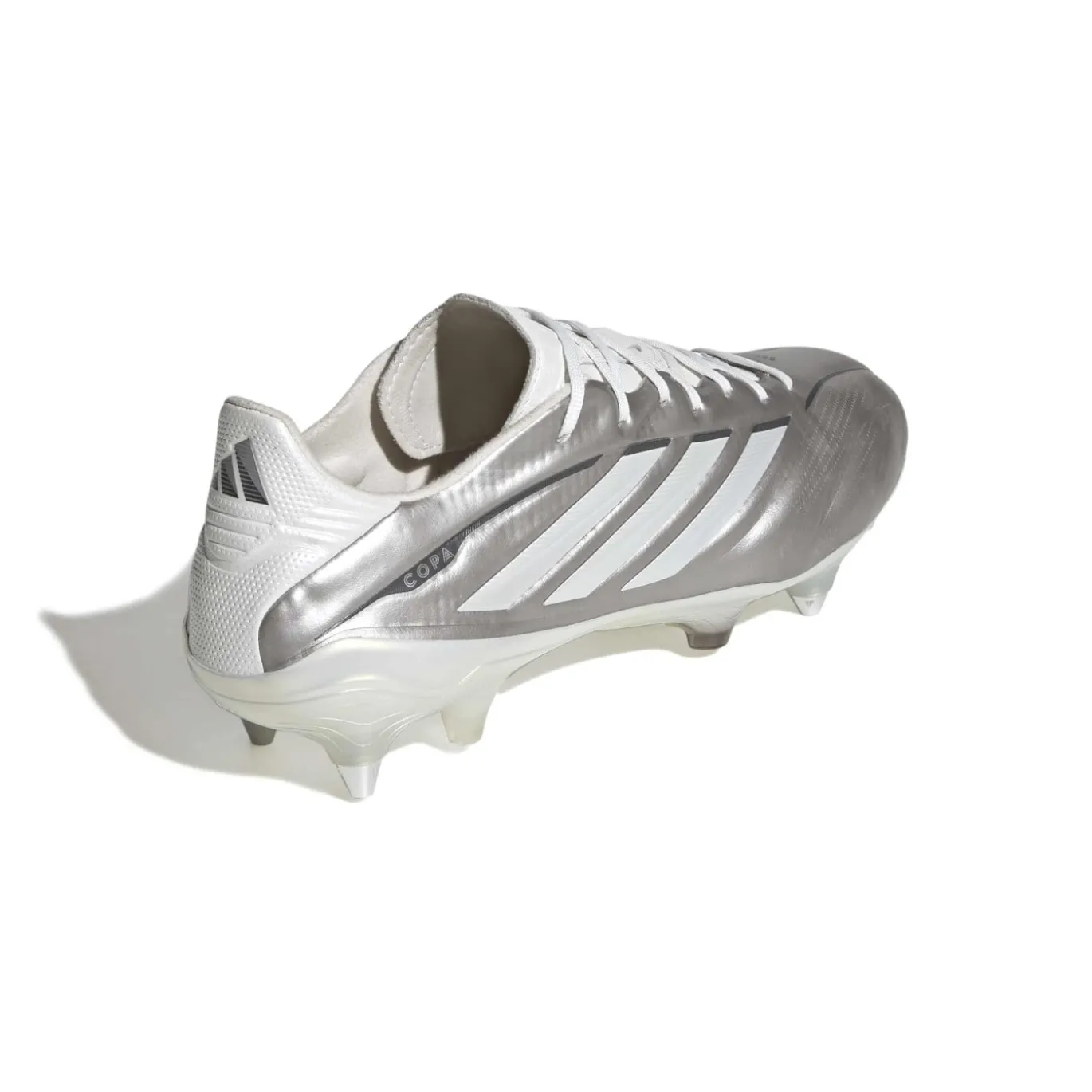adidas Copa Pure IV Elite IJzeren-Nop Voetbalschoenen (SG) Zilver Wit Donkergrijs