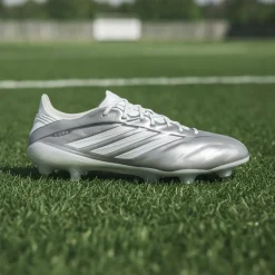 adidas Copa Pure IV Elite IJzeren-Nop Voetbalschoenen (SG) Zilver Wit Donkergrijs