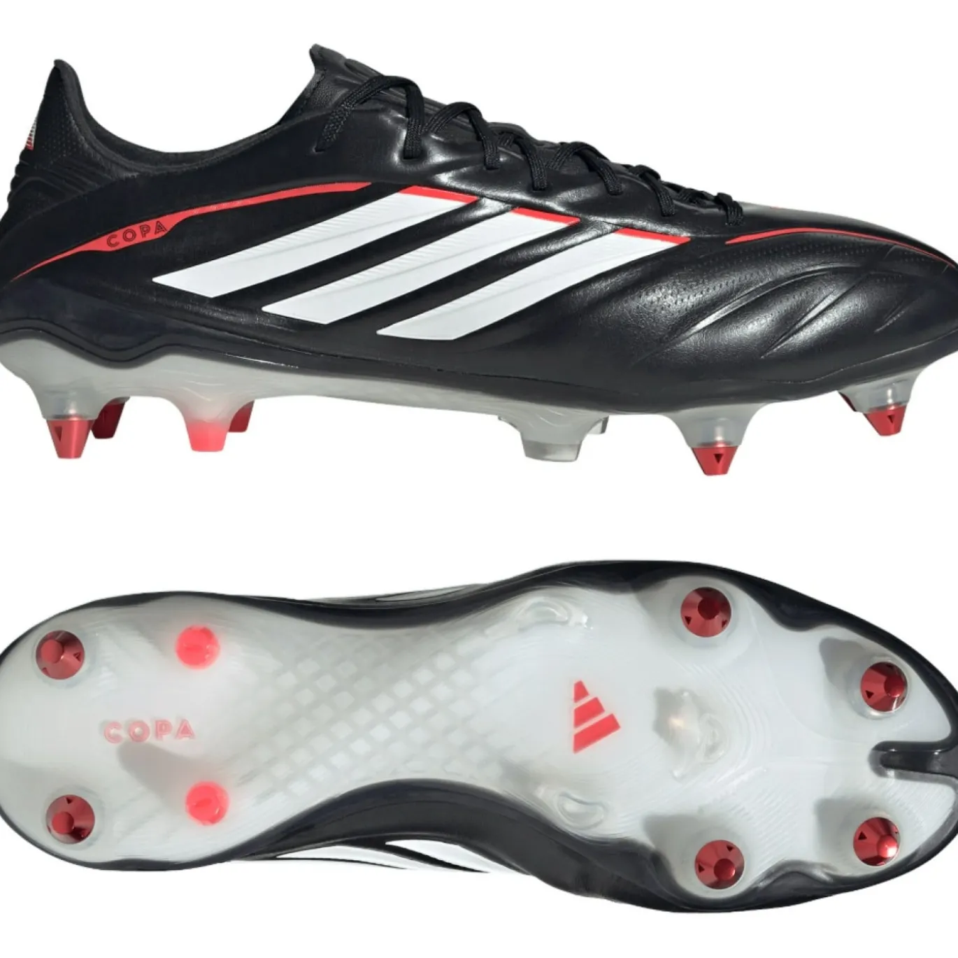 adidas Copa Pure IV Elite IJzeren-Nop Voetbalschoenen (SG) Zwart Wit Rood