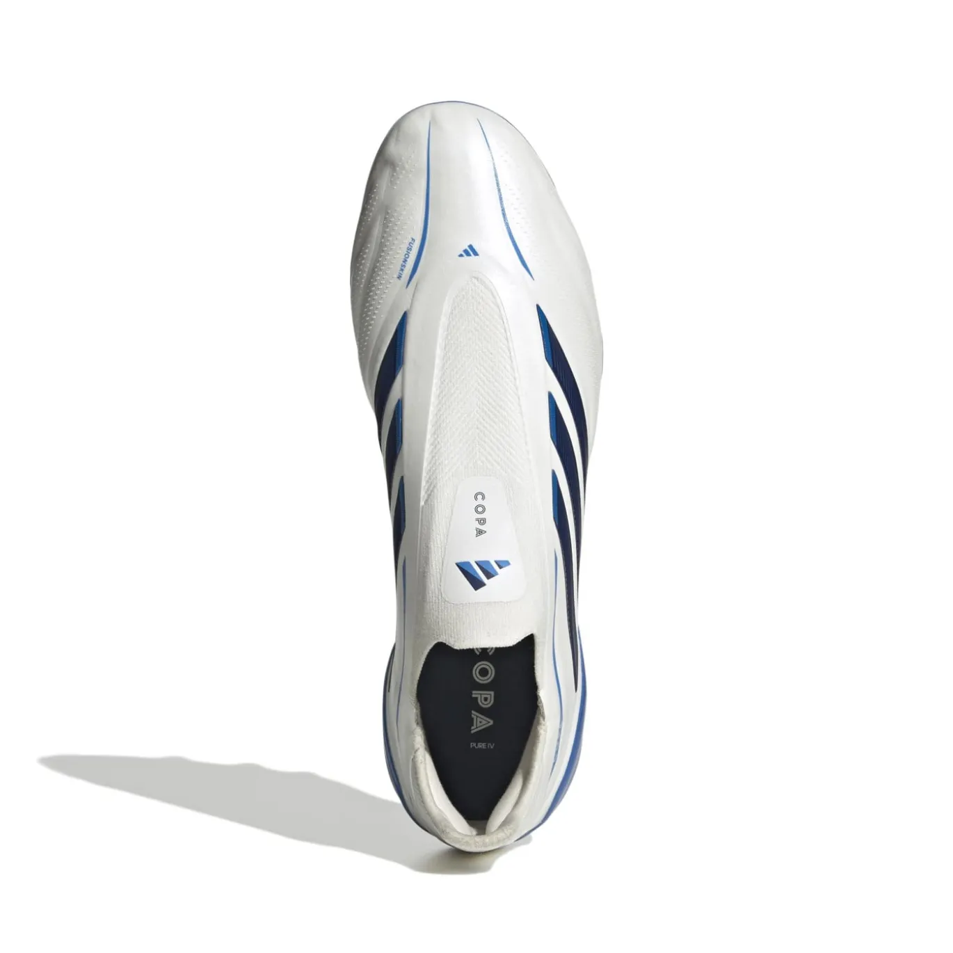 adidas Copa Pure IV Elite Veterloze Gras Voetbalschoenen (FG) Wit Blauw Donkerblauw