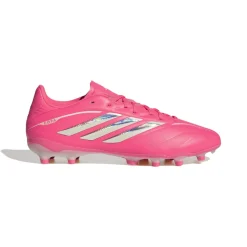 adidas Copa Pure IV League Gras Voetbalschoenen (FG) Kids Felroze Zilver Wit