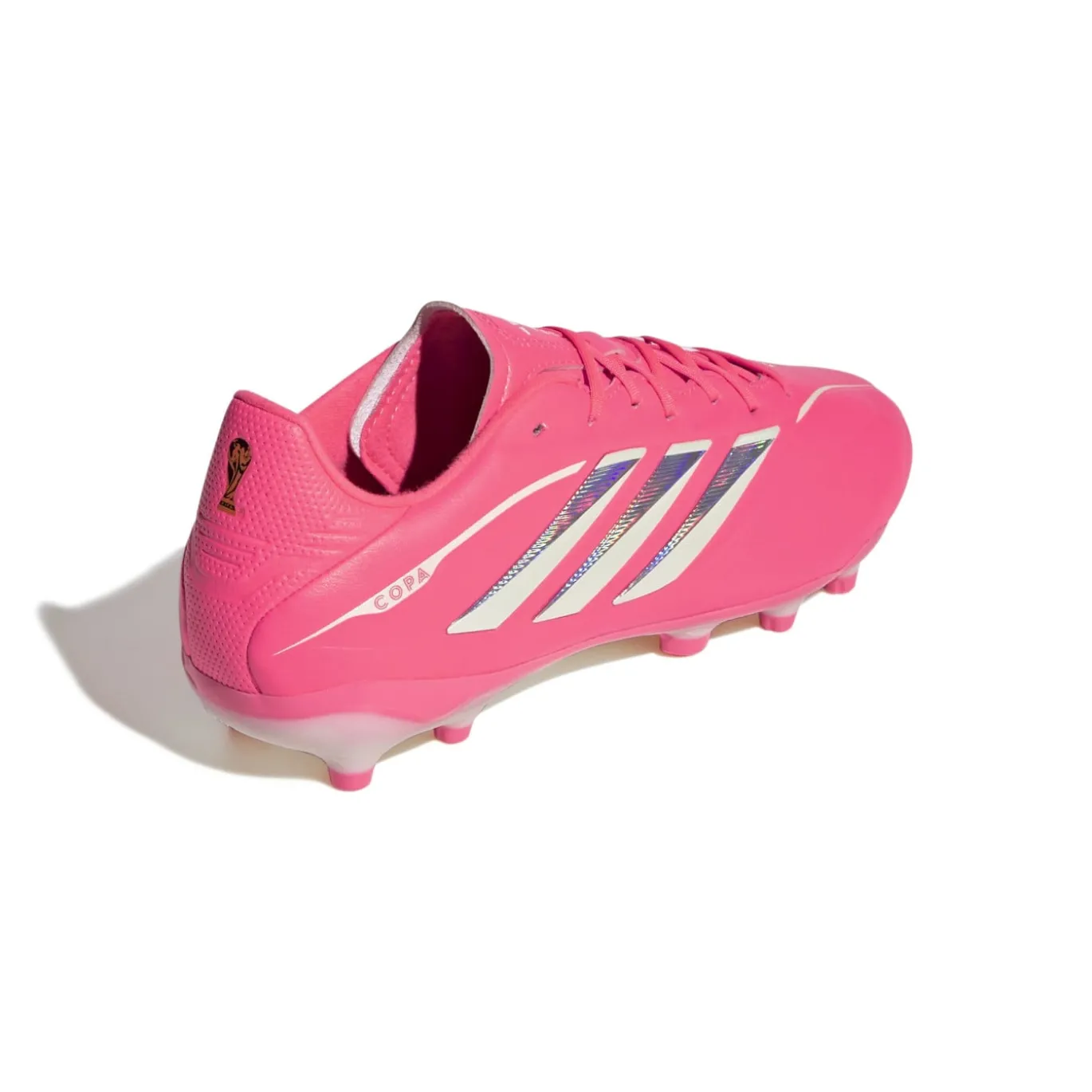 adidas Copa Pure IV League Gras Voetbalschoenen (FG) Kids Felroze Zilver Wit