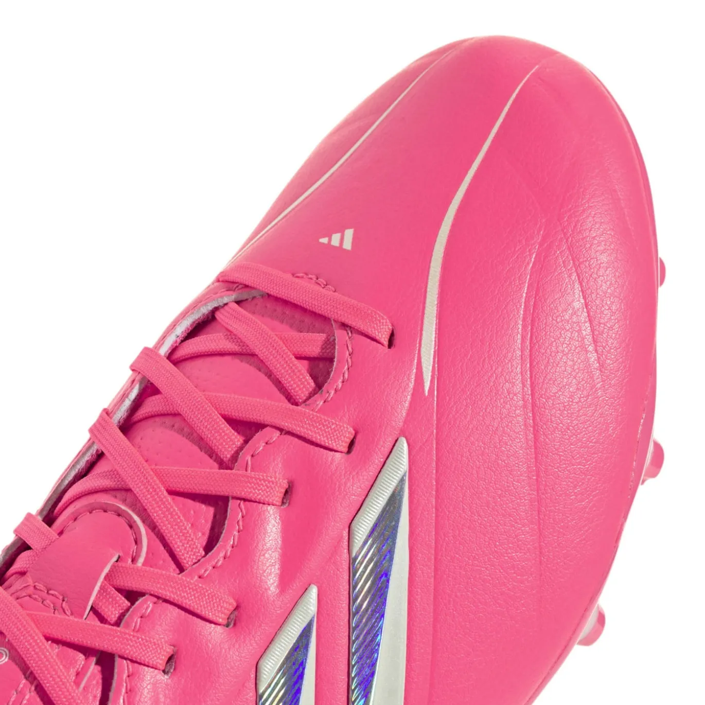 adidas Copa Pure IV League Gras Voetbalschoenen (FG) Kids Felroze Zilver Wit