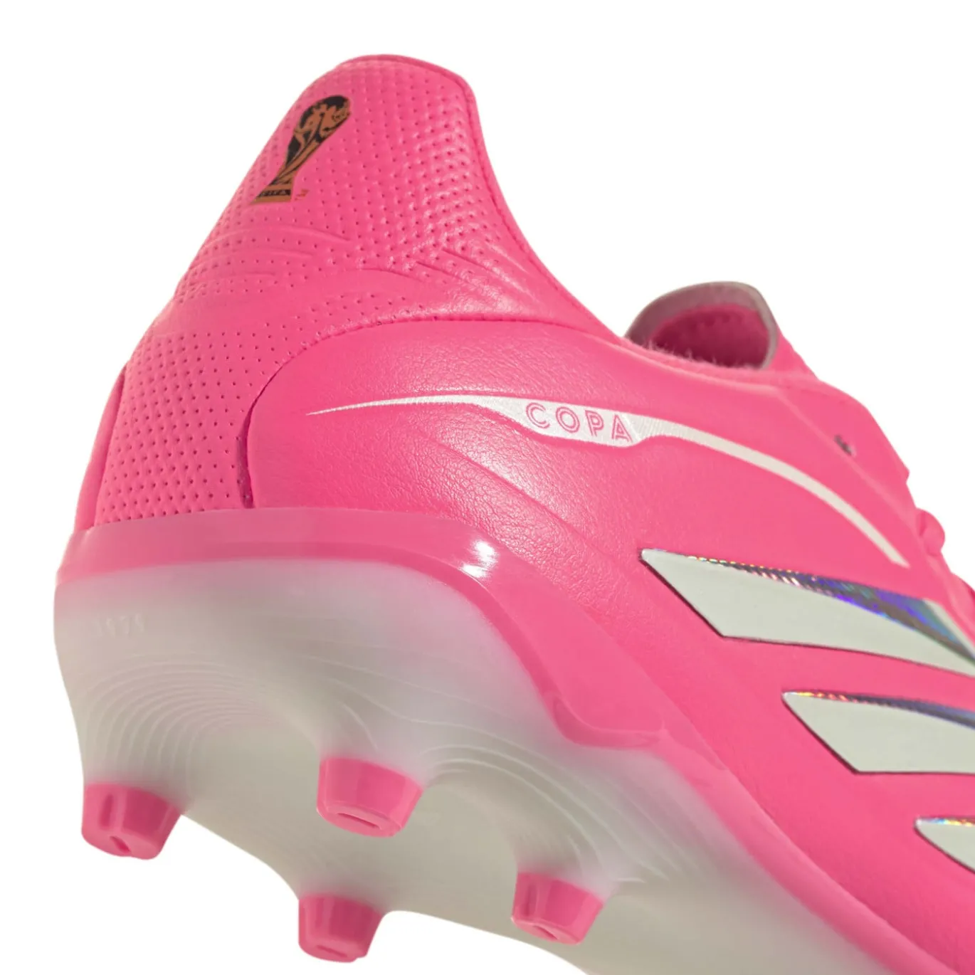 adidas Copa Pure IV League Gras Voetbalschoenen (FG) Kids Felroze Zilver Wit