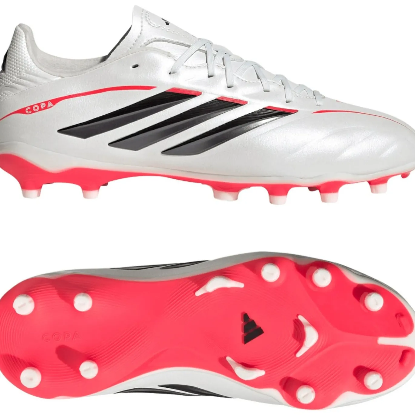 adidas Copa Pure IV League Gras Voetbalschoenen (FG) Kids Wit Zwart Rood