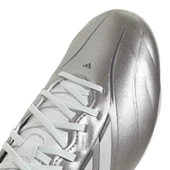 adidas Copa Pure IV League Gras Voetbalschoenen (FG) Kids Zilver Wit Donkergrijs