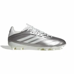 adidas Copa Pure IV League Gras Voetbalschoenen (FG) Kids Zilver Wit Donkergrijs