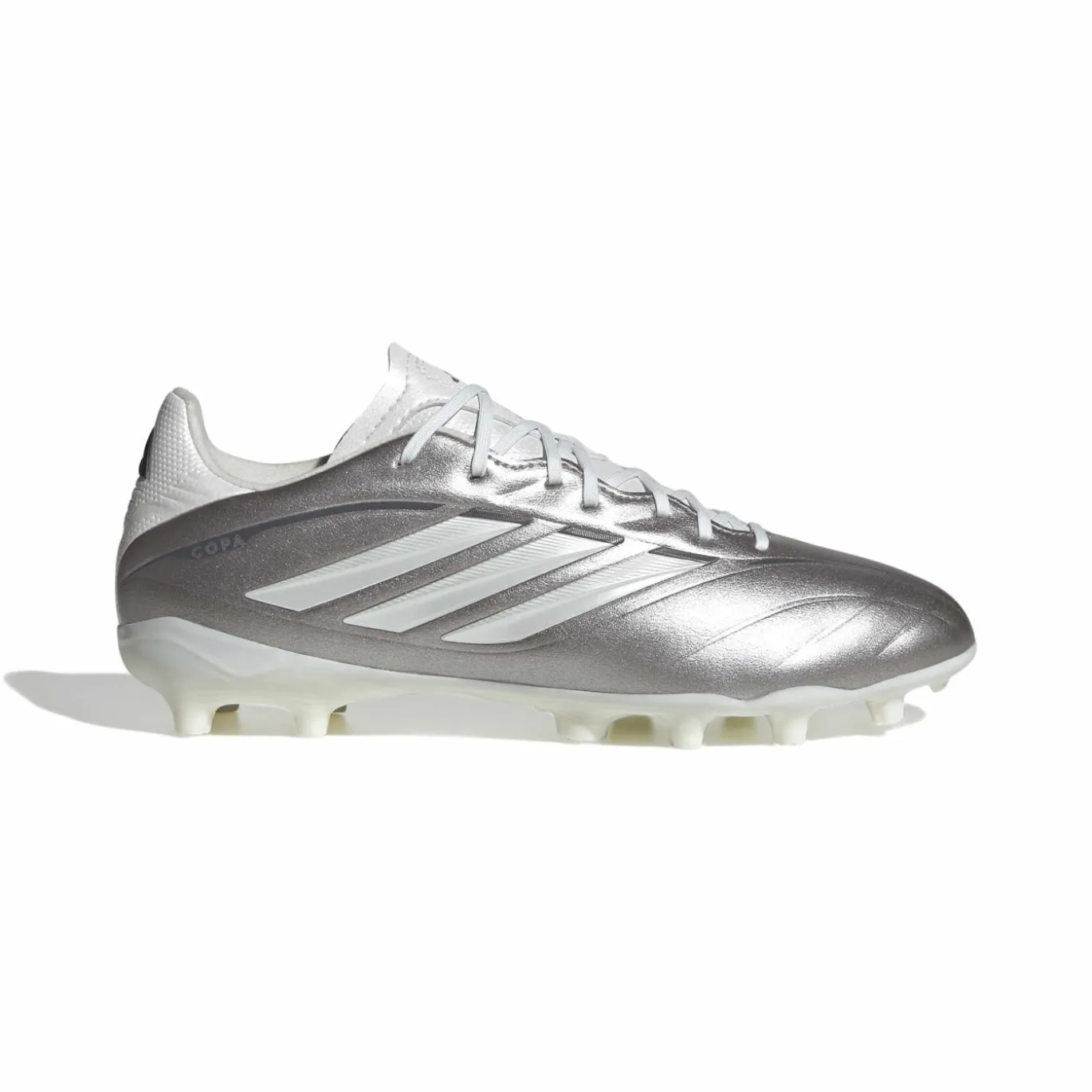 adidas Copa Pure IV League Gras Voetbalschoenen (FG) Kids Zilver Wit Donkergrijs