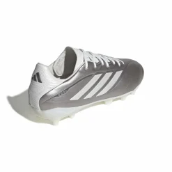 adidas Copa Pure IV League Gras Voetbalschoenen (FG) Kids Zilver Wit Donkergrijs