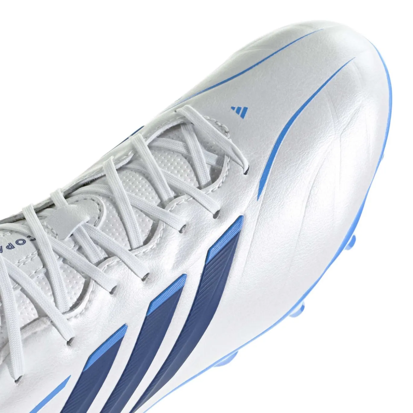 adidas Copa Pure IV League Gras Voetbalschoenen (FG) Kids Wit Blauw Donkerblauw