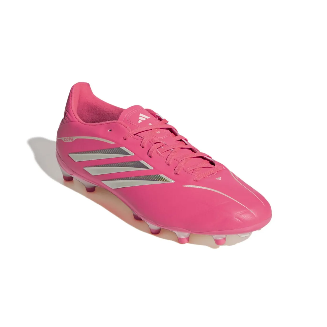 adidas Copa Pure IV League Gras Voetbalschoenen (FG) Felroze Zilver Wit