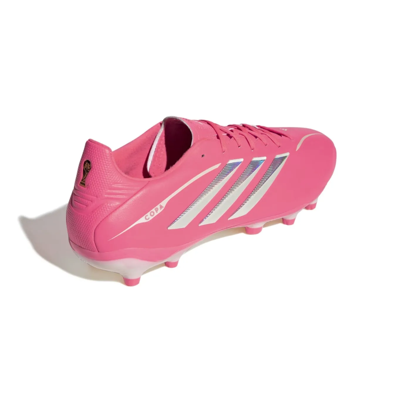adidas Copa Pure IV League Gras Voetbalschoenen (FG) Felroze Zilver Wit