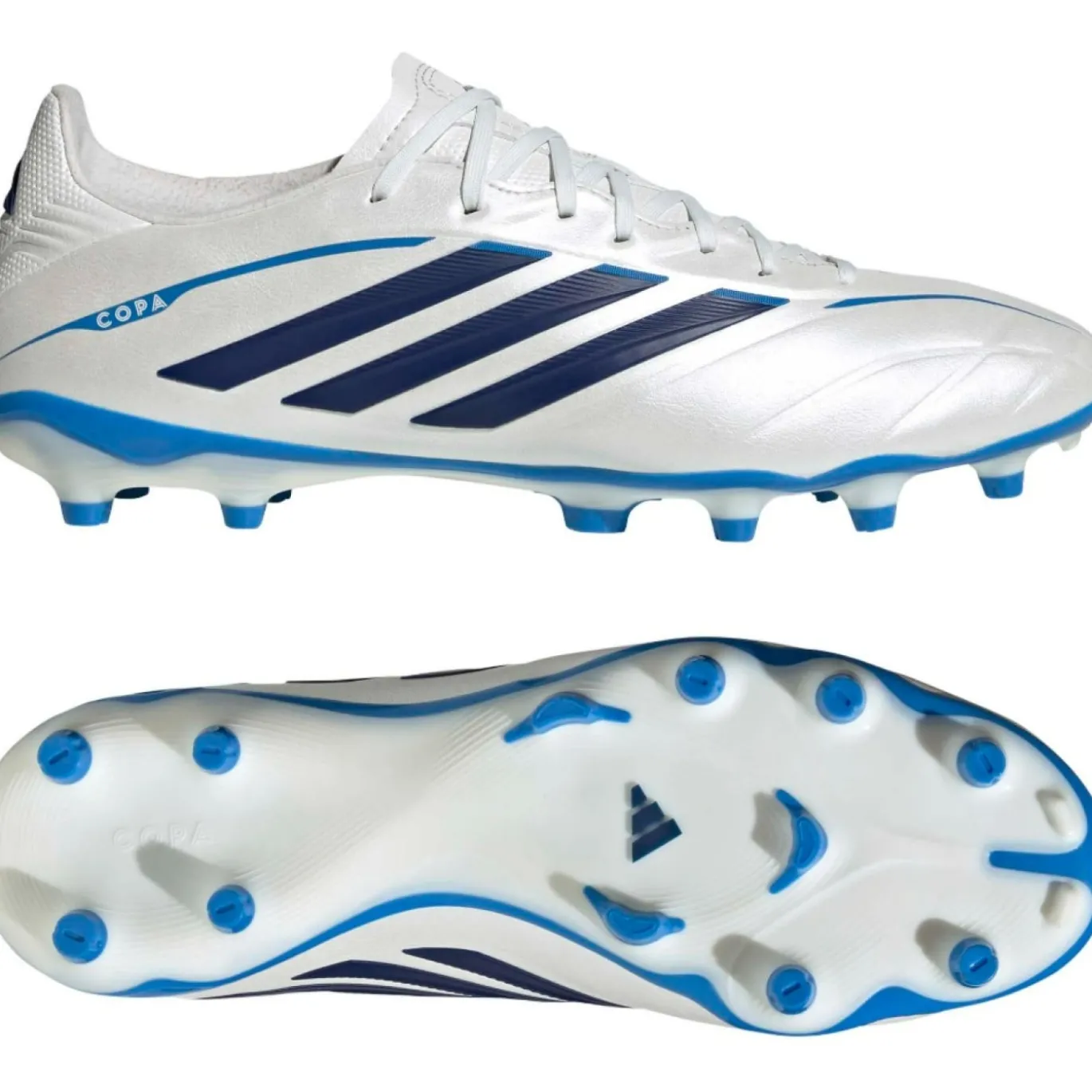 adidas Copa Pure IV League Gras Voetbalschoenen (FG) Wit Blauw Donkerblauw
