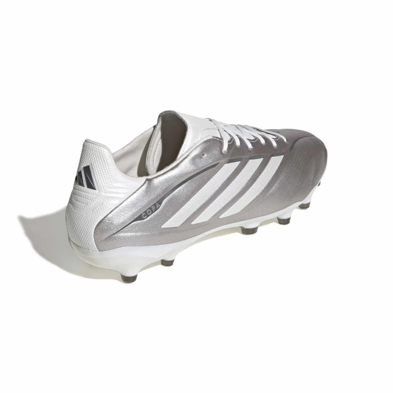 adidas Copa Pure IV Pro Gras Voetbalschoenen (FG) Zilver Wit Donkergrijs