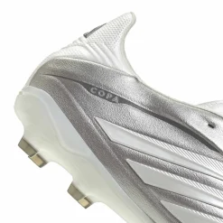 adidas Copa Pure IV Pro Gras Voetbalschoenen (FG) Zilver Wit Donkergrijs
