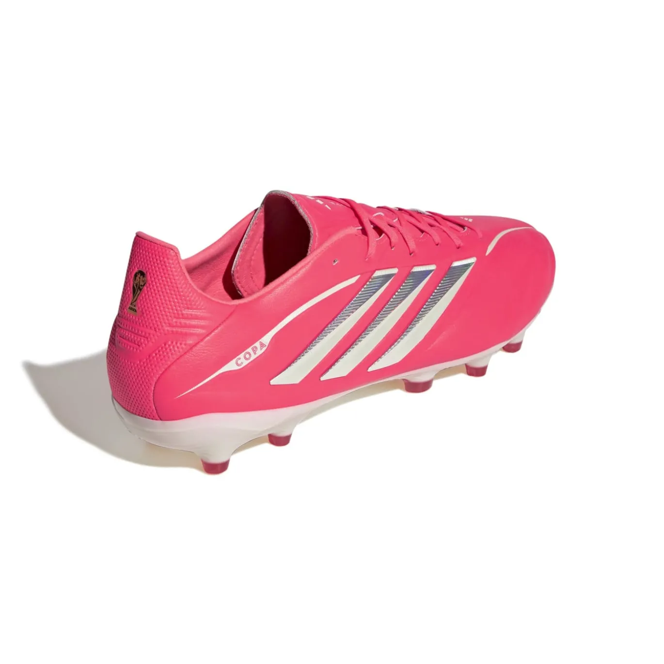 adidas Copa Pure IV Pro Gras Voetbalschoenen (FG) Felroze Zilver Wit