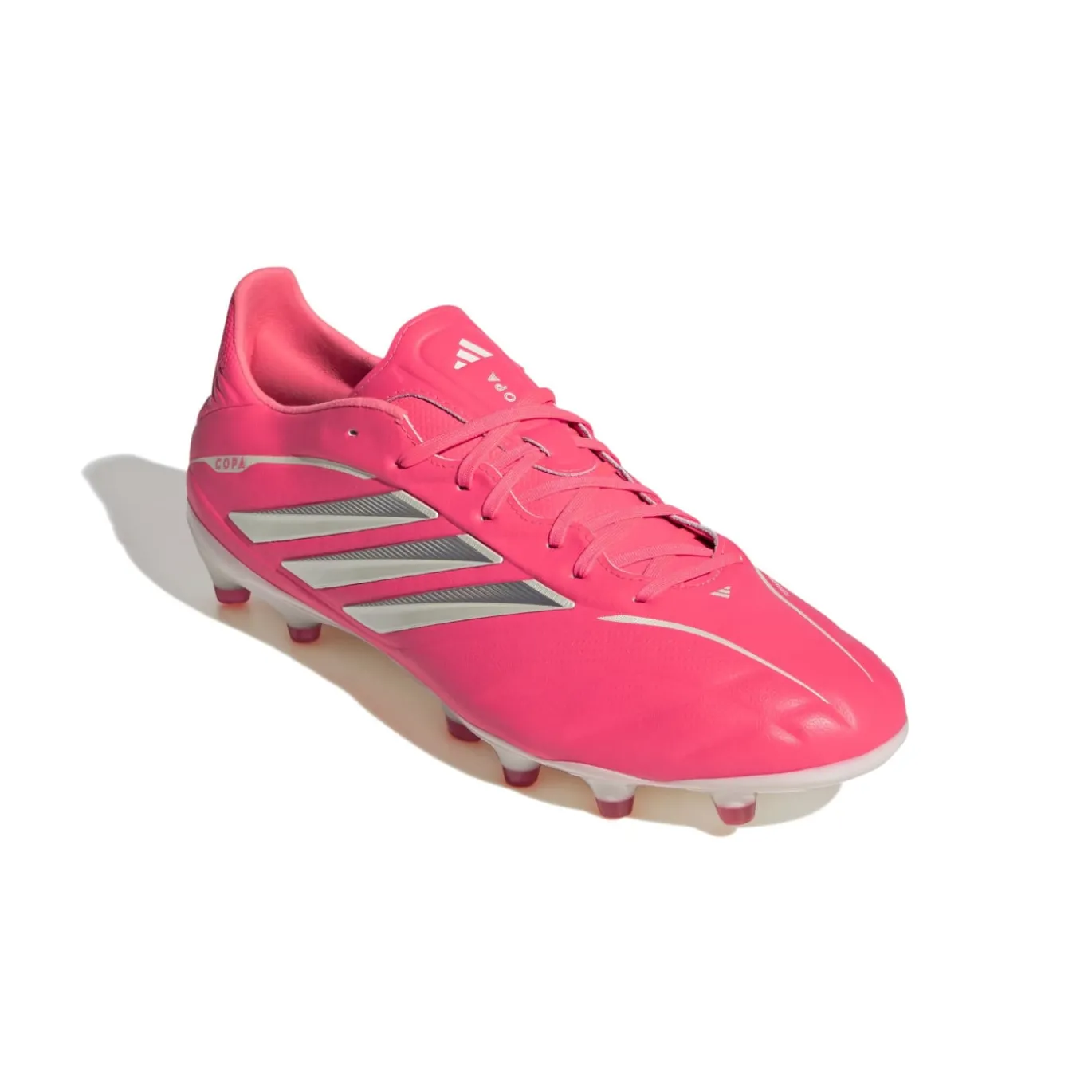 adidas Copa Pure IV Pro Gras Voetbalschoenen (FG) Felroze Zilver Wit